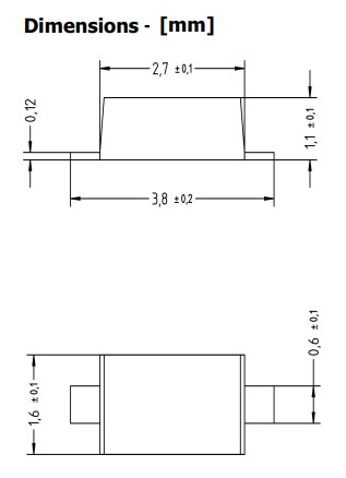 Mechanical Drawing - Diotec Semiconductor BZT52C39-AQ SMD Planar Zener Diode